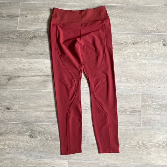 Athleta Red High-Waisted Leggings - Picture 2 of 6